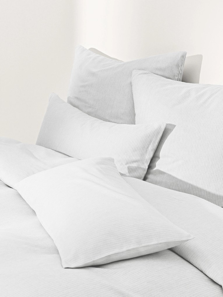 Copripiumino in flanella a righe sottili Javon