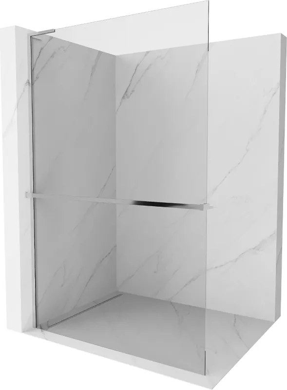 Mexen Kioto+ L parete doccia con mensola Walk-in 50 x 200 cm, trasparente, cromo - 800-050-123-01-00