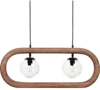 Lampada a sospensione Paralume in legno di mango scuro Plafoniera in stile industriale Boho Accessori per la casa Fatti a mano