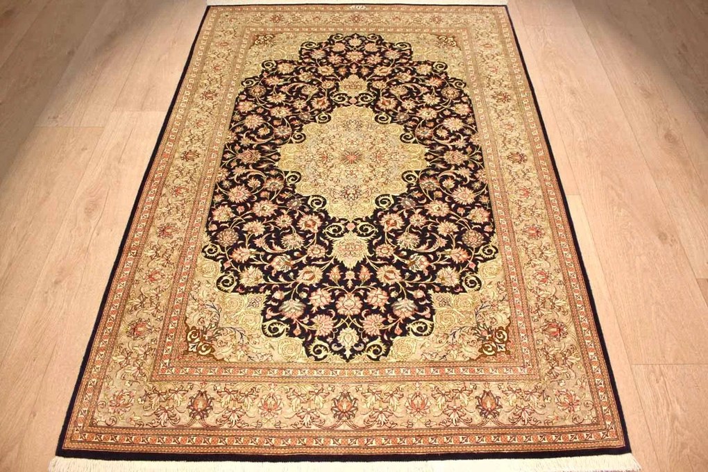 Ghom Tappeto 150x100 (Iran) Annodato A Mano