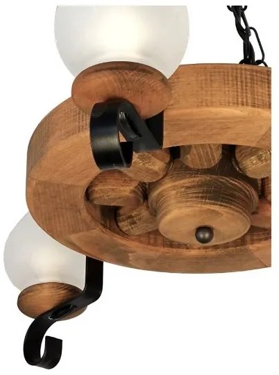 Brilagi - Lampadario a sospensione con catena ROATA 3xE14/40W/230V faggio