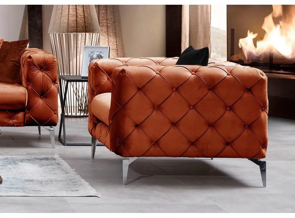 Poltrona arancione Como - Artie