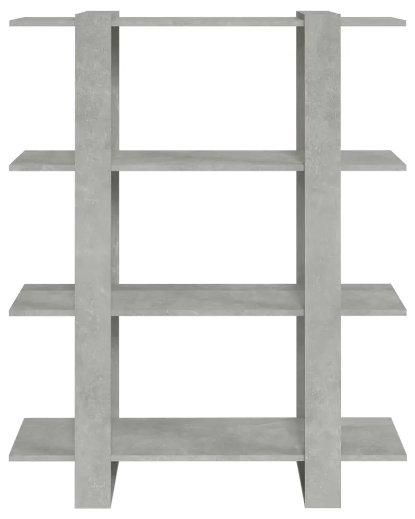 Libreria/divisorio grigio cemento 100x30x123,5 cm