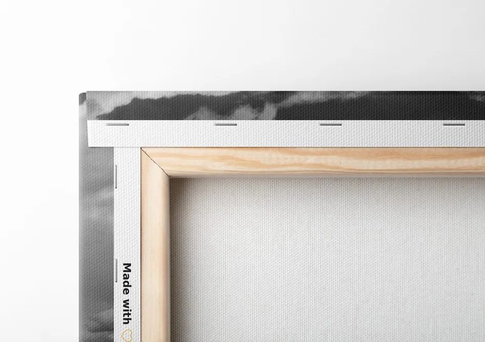 Quadro su tela – Sentiero nel deserto in bianco e nero