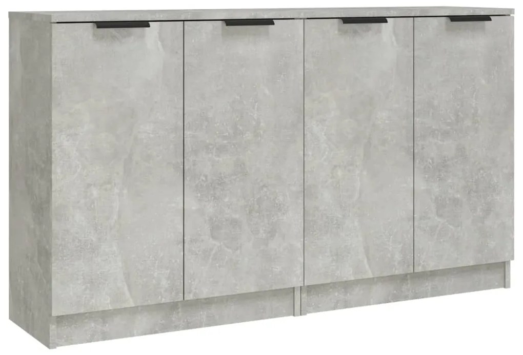 Credenze 2 pz grigio cemento 60x30x70 cm in legno multistrato