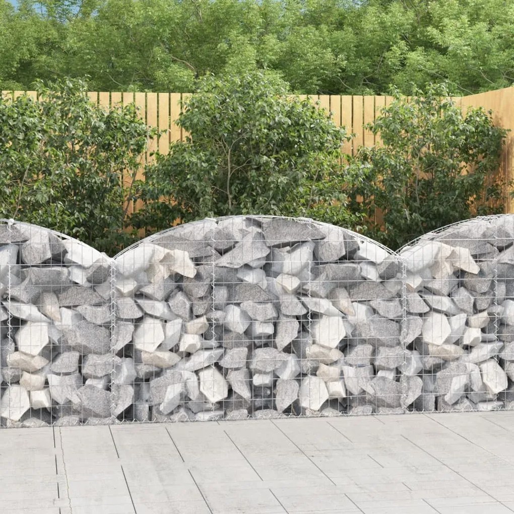 Cesto Gabbione Ad Arco 150x30x80/100 Cm Ferro Zincato /