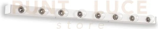 Prive' applique 8 luci attacco e14 bianco 80,5cm