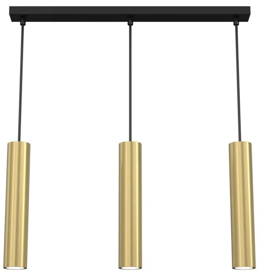 Lampadario a sospensione con filo RAITO 3xGU10/8W/230V ottone