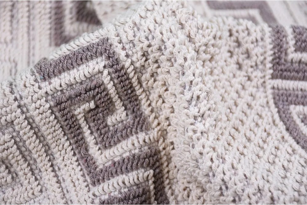 Tappeto in cotone grigio e beige , 100 x 150 cm Versace - Vitaus