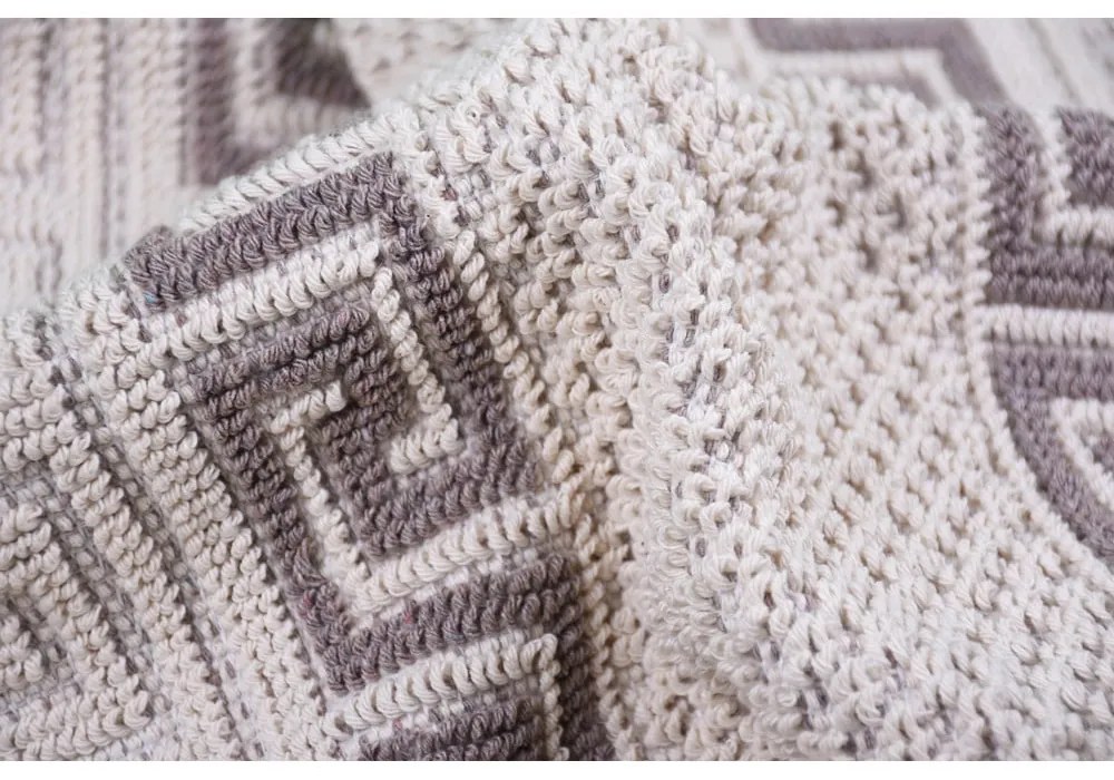 Tappeto in cotone grigio e beige , 80 x 150 cm Versace - Vitaus