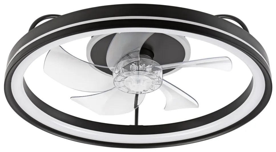 Plafoniera LED con ventilatore FARGO LED/37W/230V nero + +TC