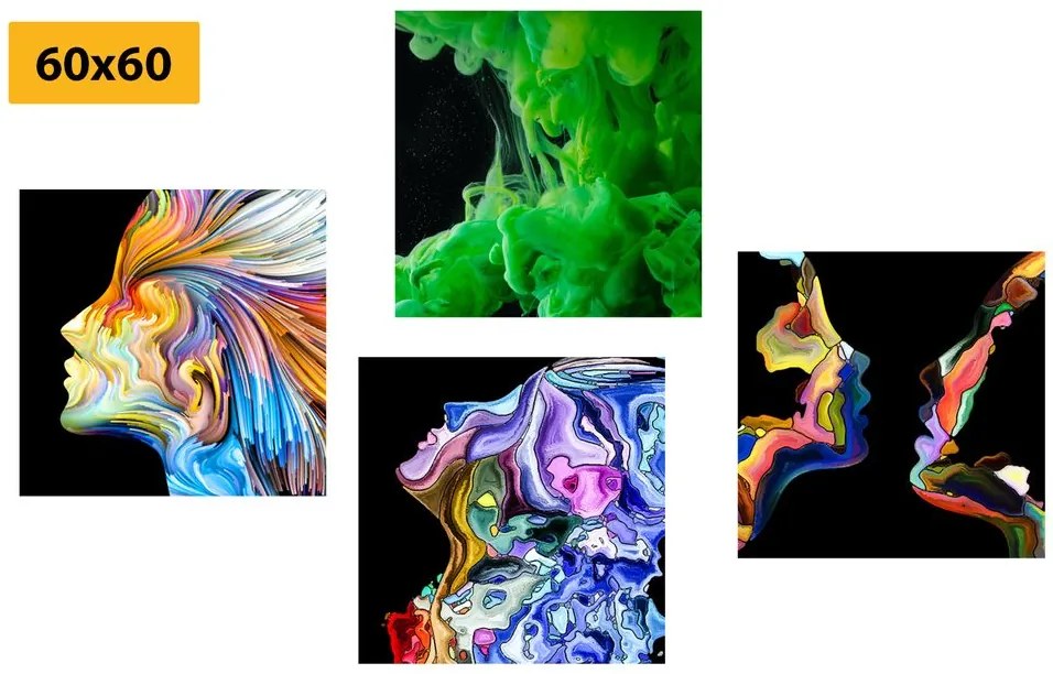 Set di quadri – Astrazione multicolore