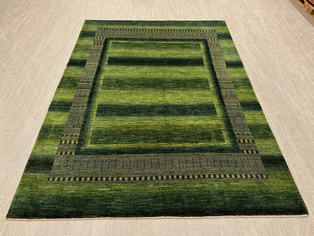 Loribaft Tappeto persiano 220x300 Verde (Iran) Annodato A Mano