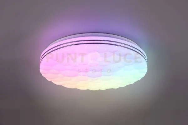 Tiger plafoniera led  22w 2500lm, 2700 - 6000k rotonda con superfic...