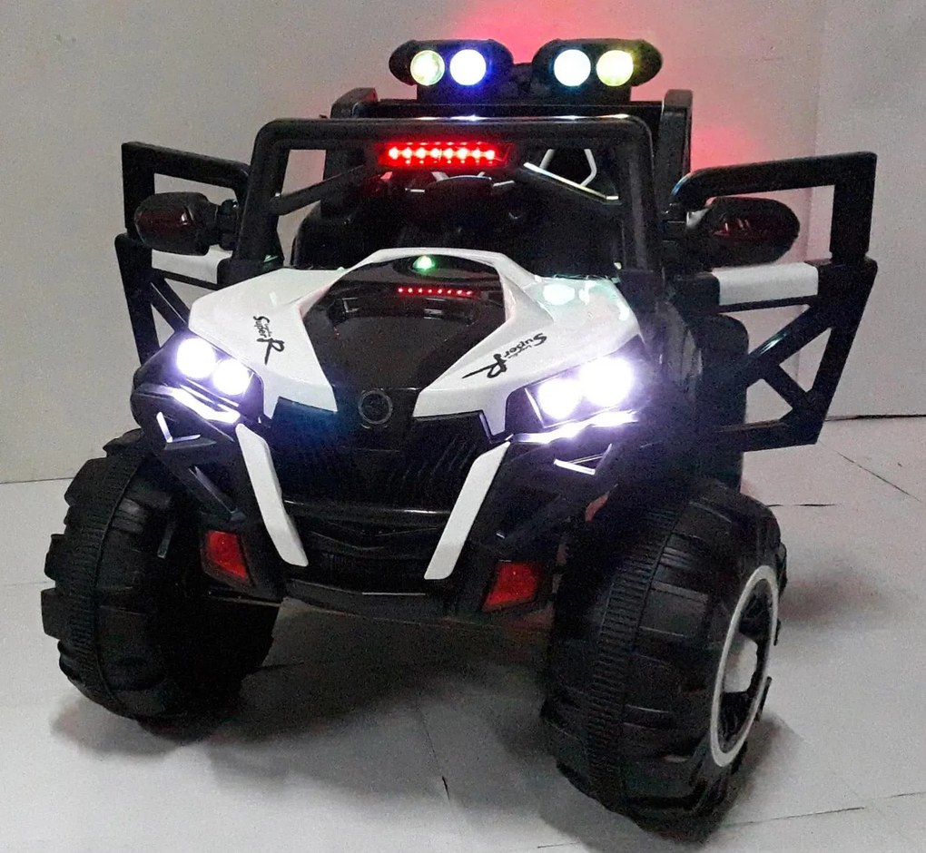 Macchina Elettrica per Bambini 12V Kidfun Fuoristrada 4x4 Bianca...