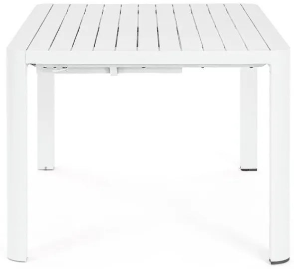 Tavolo allungabile KIPLIN in alluminio bianco 149×97 cm &#8211; 149×149 cm