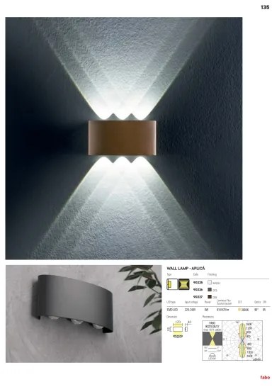 Redo 90226 - LED Applique da esterno FABO LED/6W/230V 3000K IP54 grigio