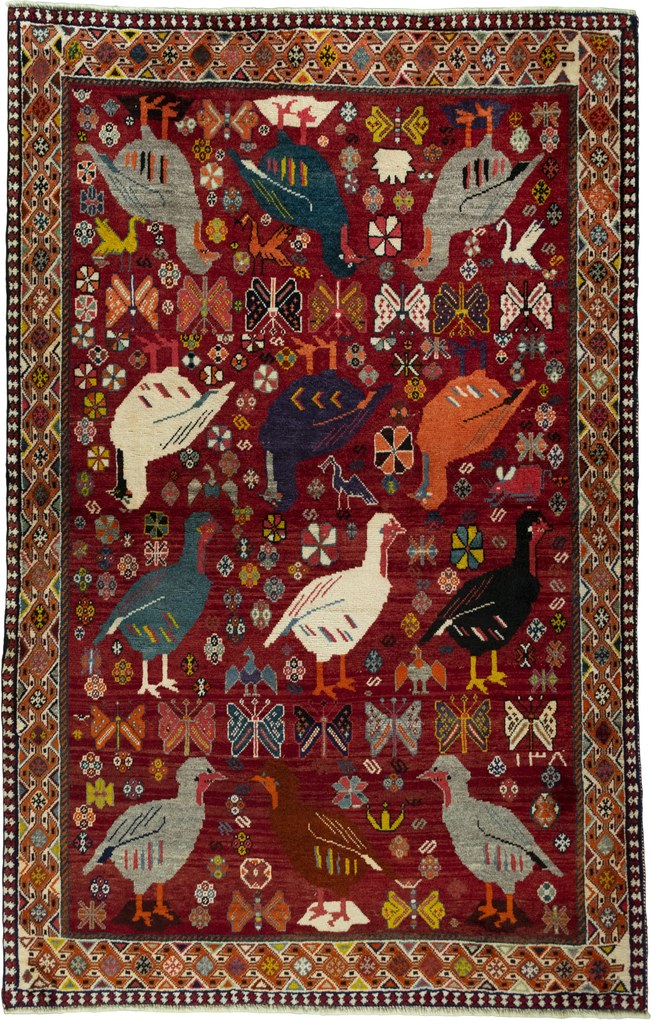 Gabbeh Tappeto 200 x 130 Rosso (Iran) Annodato A Mano