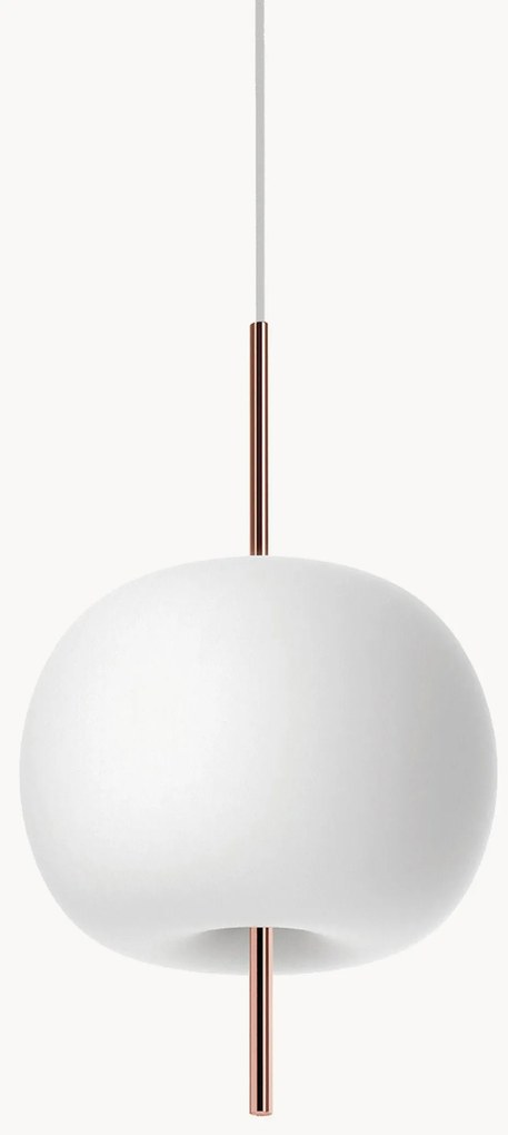 Lampada a sospensione in vetro soffiato con luce regolabile Kushi