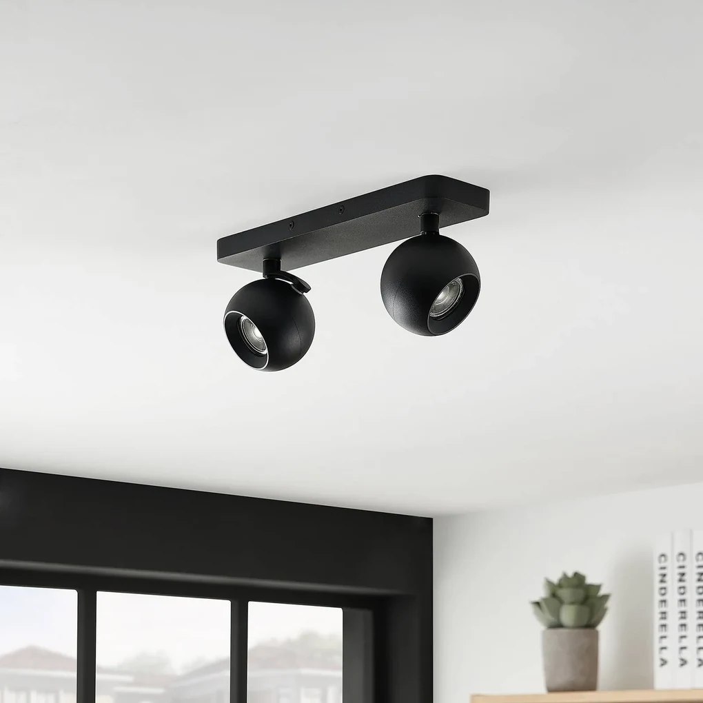 Arcchio Renko spot soffitto, 2 luci, nero