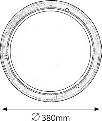 Brilagi - Plafoniera ORBIS 2xE27/60W/230V Ø 38 cm pino