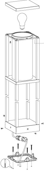 Eglo 98715 - Lampada da esterno CASCINETTA 1xE27/40W/230V IP54