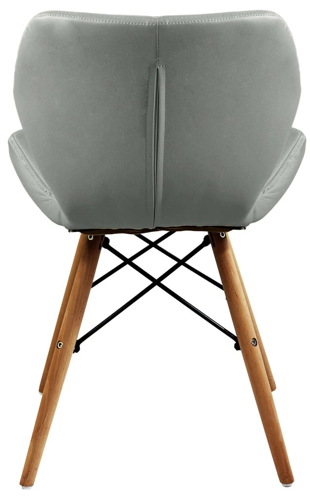 NAOMIE - sedia moderna in ecopelle e legno