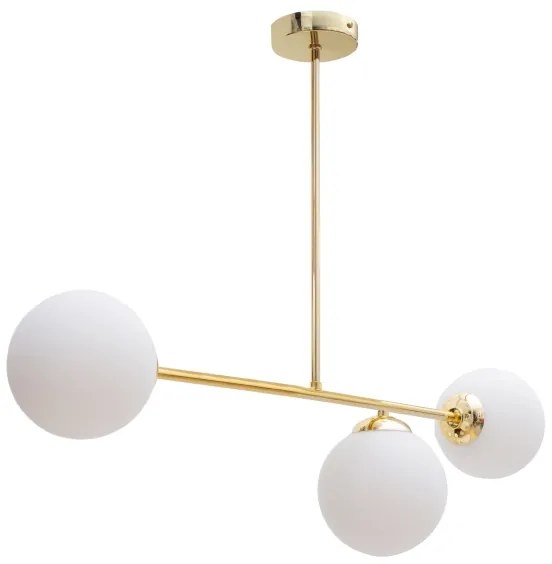 Lampadario a sospensione con supporto rigido FIRA 3xE27/60W/230V oro
