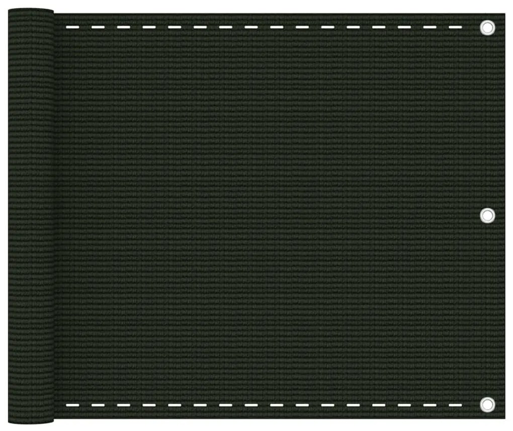 Schermo Frangivista Per Balcone Verde Scuro 75x600 Cm İn Hdpe /