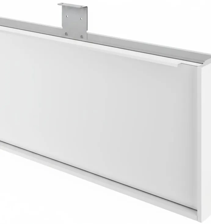 Mobile da bagno sospeso sotto lavabo L 120 x H 32 x P 48 cm bianco laccato lucido, 1 cassetto SENSEA Neo