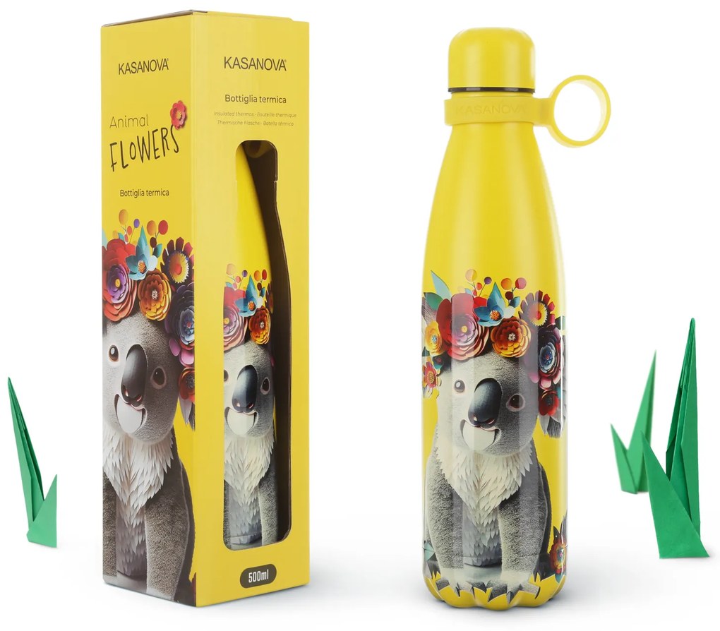 Bottiglia termica 500 ml Koala Animal Flowers
