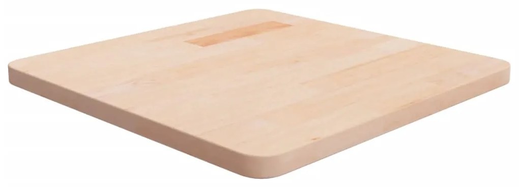 Piano Tavolo Quadrato 50x50x2,5 Cm Massello Rovere Non Trattato /