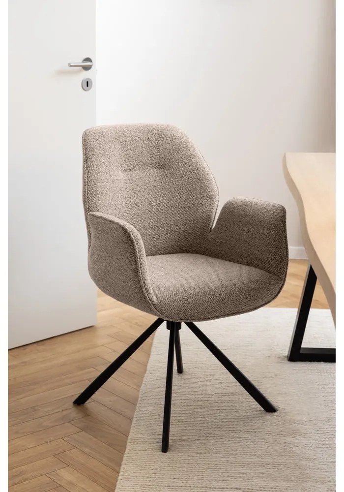 Sedia da pranzo grigio scuro in imbottito Aura – Actona