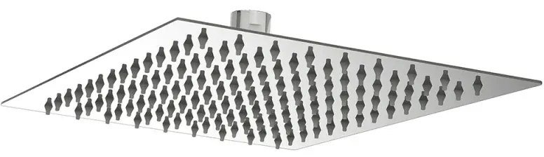 Soffione doccia rettangolare 25x15 cm cromato lucido in acciaio inox
