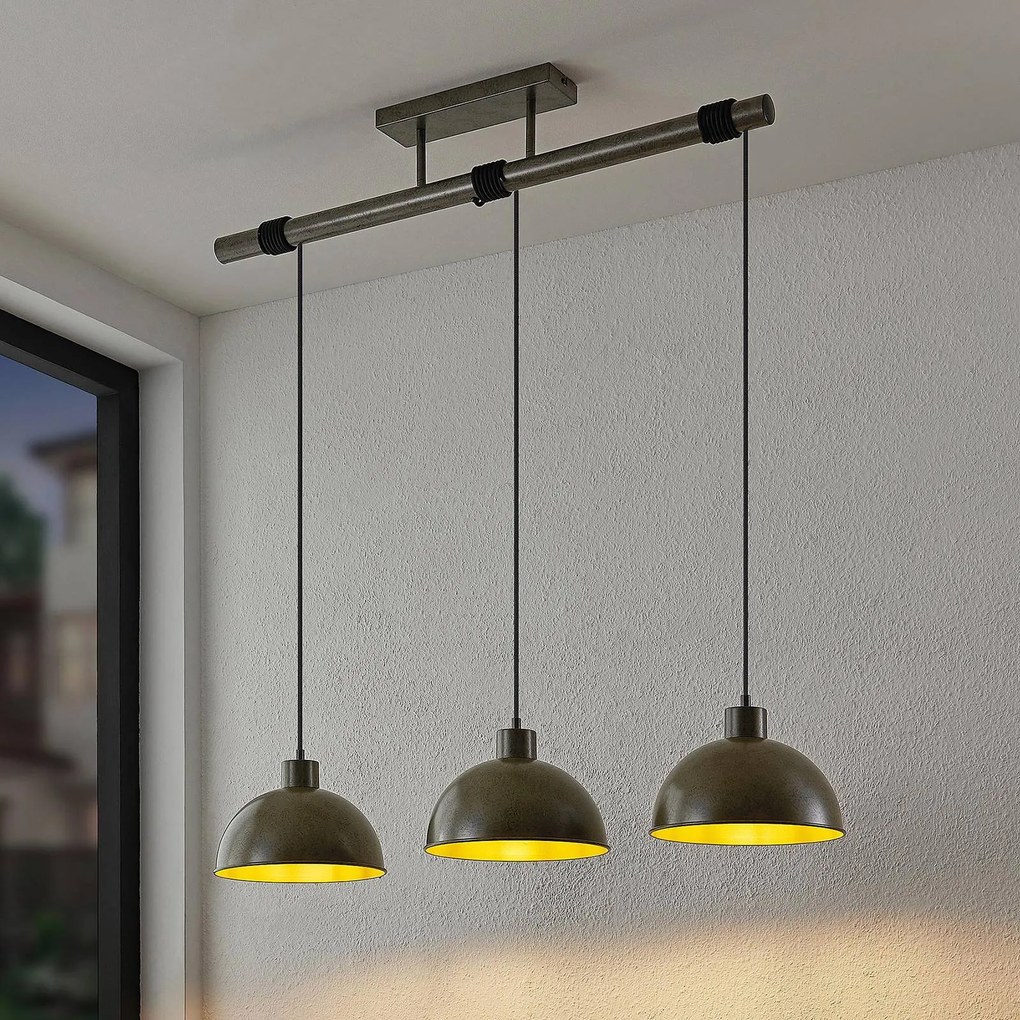 Lampada a sospensione Jorek Lindby, dimmerabile, Nero, Soggiorno / Sala da pranzo, Metallo, Vintage, Lampada a sospensione