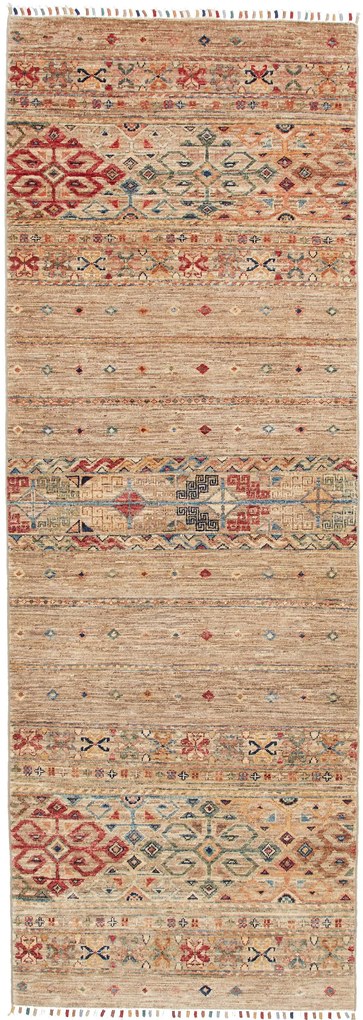 Samarkand Tappeto orientale 90x240 Grigio (Pakistan) Annodato A Mano