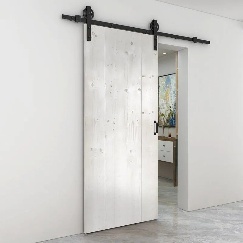 Porta scorrevole Barn in legno, L 96 x H 215 cm, con binario Rodeo