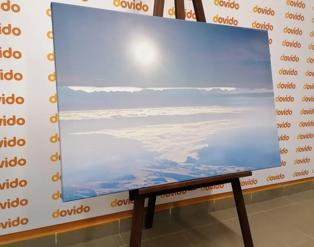 Stampa su tela – Montagne illuminate dal sole