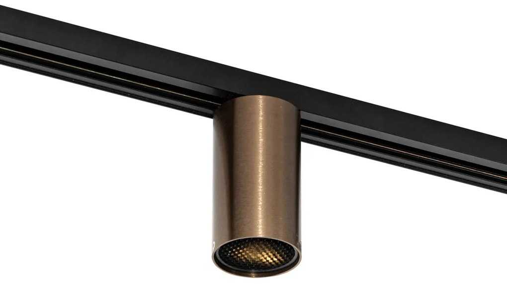 Faretto moderno bronzo scuro per sistema a binario monofase GU10 35mm - Iconic Ruby Honey