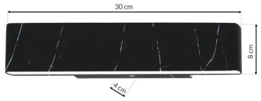 Applique LED PIERCE LED/12W/230V 30 cm nero