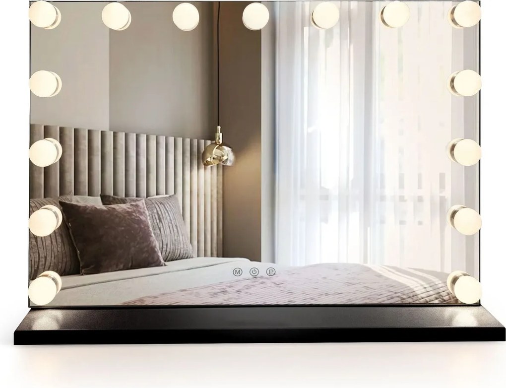 Specchio LED HOLLYWOOD Black – 58x45 cm