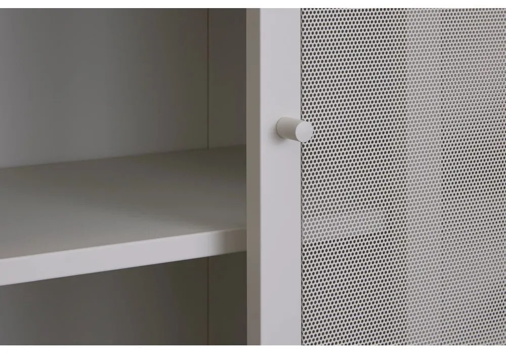 Armadietto grigio in metallo con porte scorrevoli 90x180x40 cm Veep – Unique Furniture