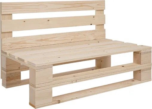 Divano pallet in legno abete 100x61 cm per giardino veranda o taverna