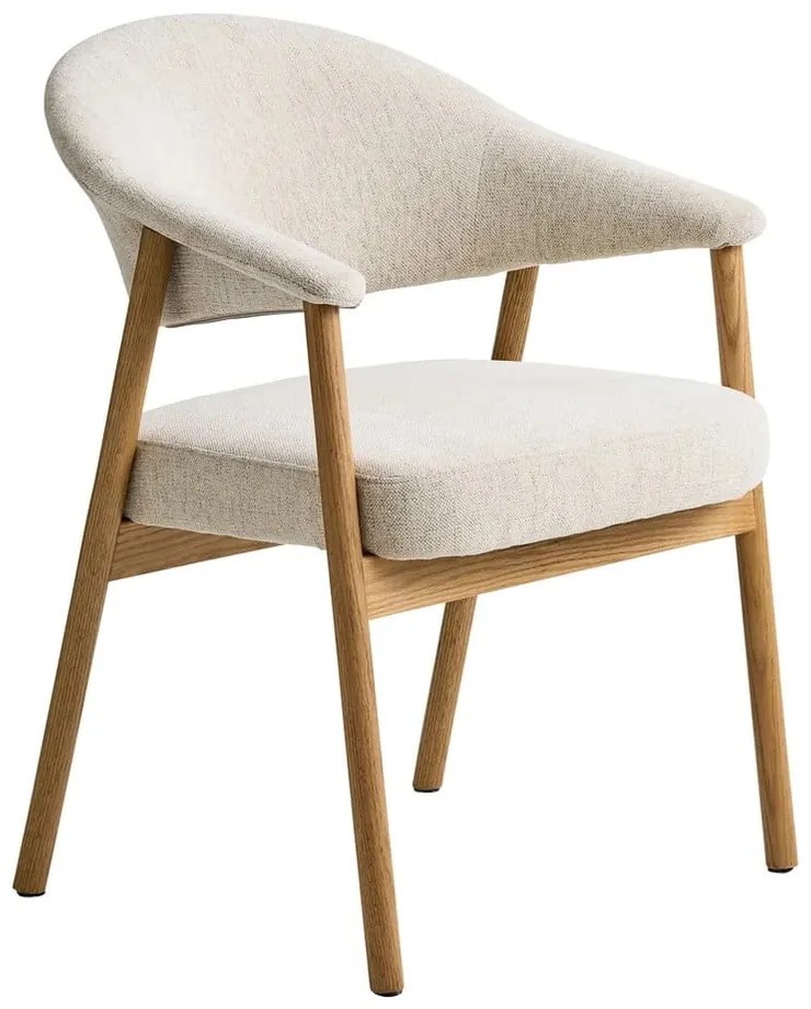 Set di sedie da pranzo color crema in rovere massiccio con braccioli 2 pz Elk – Unique Furniture