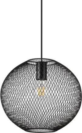 Net sospensione in rete metallica 1 luce attacco e27 29,5cm nera