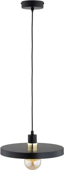 Lampada a sospensione su cavo LITO 1xE27/15W/230V nera