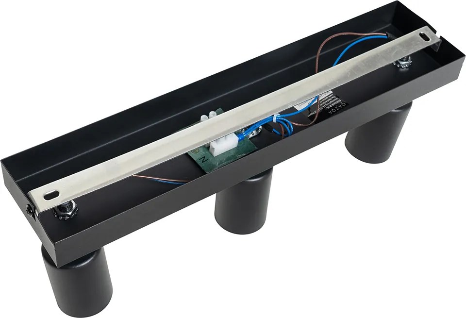 Faretto moderno nero rettangolare 3 luci - Facil