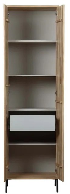 Armadio di colore naturale con effetto rovere 60x210x42 cm Gravure – WOOOD