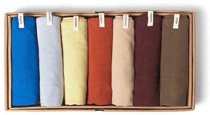 ferm LIVING - Day Tea Towel Set of 7 Multi ferm LIVING