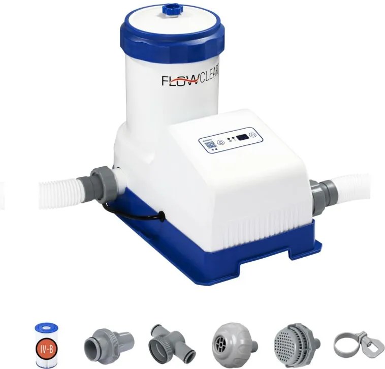 Bestway - 58680 Pompa di filtraggio a cartuccia con Wifi da 7.570 l/h